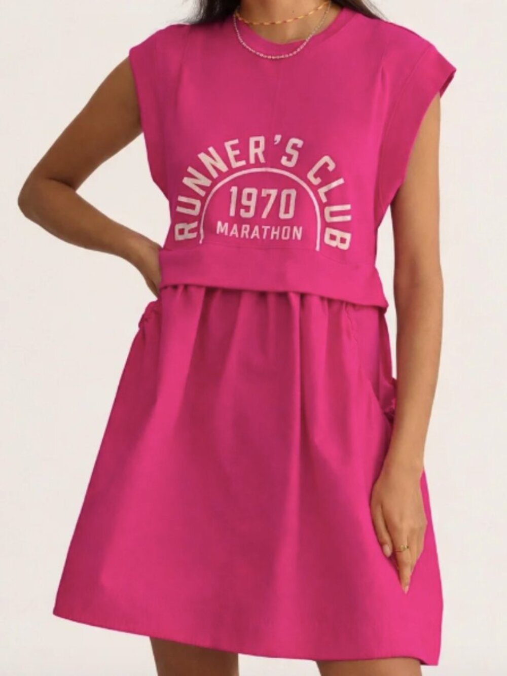 Anthropologie Daily Practice Gardenia Muscle Tank Twofer Dress Size S Petite NWT